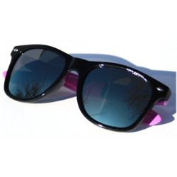 Verspiegelte Bicolored Wayfarer Sonnenbrille smoke black purple
