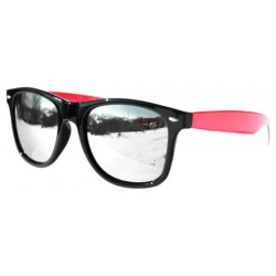 Verspiegelte Bicolored Wayfarer Sonnenbrille smoke black pink
