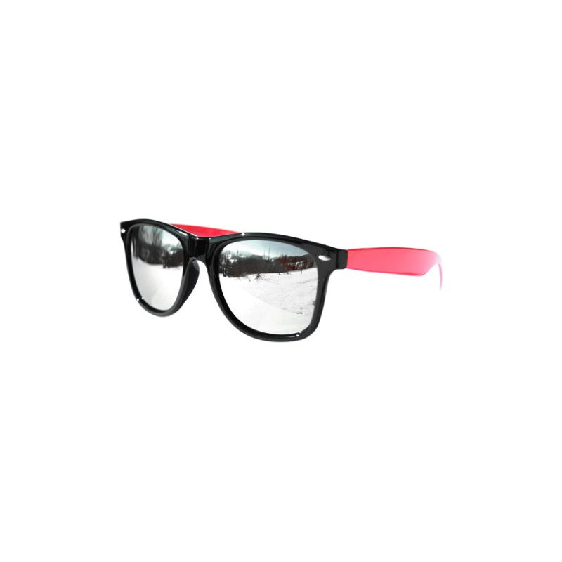 Verspiegelte Bicolored Wayfarer Sonnenbrille smoke black pink