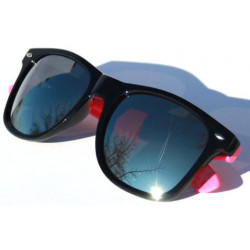 Verspiegelte Bicolored Wayfarer Sonnenbrille smoke black pink