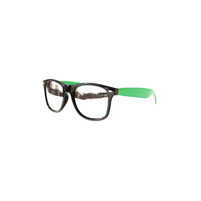 Verspiegelte Bicolored Wayfarer Sonnenbrille smoke black green