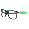 Verspiegelte Bicolored Wayfarer Sonnenbrille smoke black green