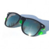 Verspiegelte Bicolored Wayfarer Sonnenbrille smoke black green