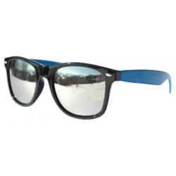 Verspiegelte Bicolored Wayfarer Sonnenbrille smoke black blue