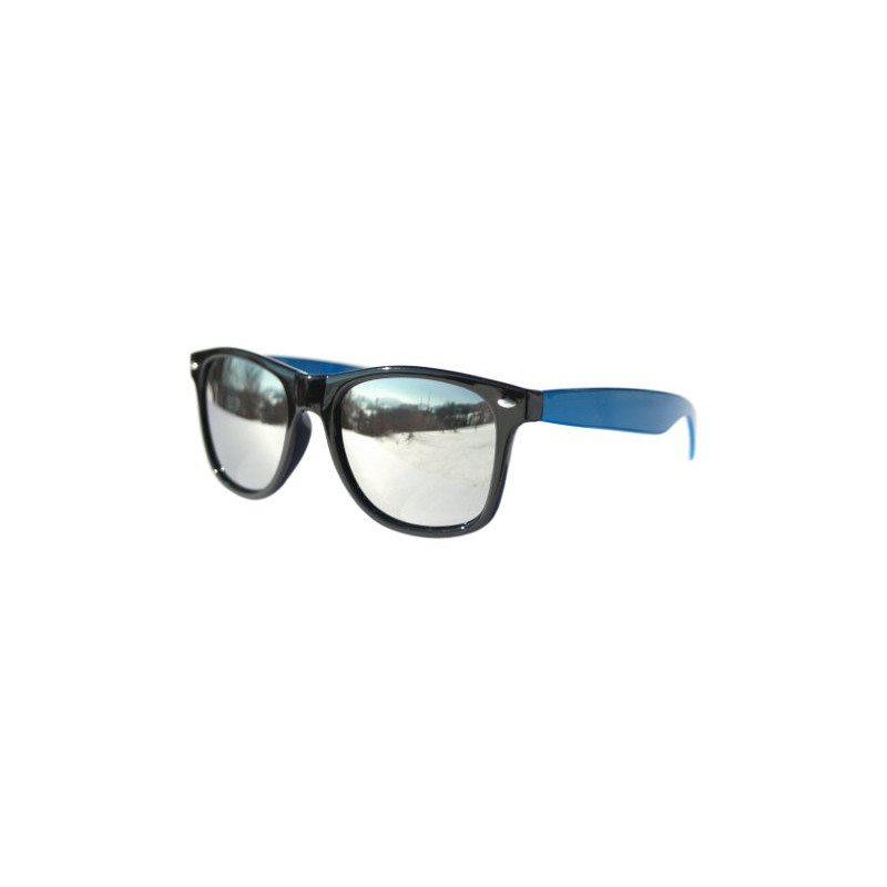 Verspiegelte Bicolored Wayfarer Sonnenbrille smoke black blue