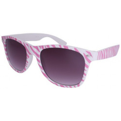 Blues Brothers Safari Zebra Designer Sonnenbrille white pink