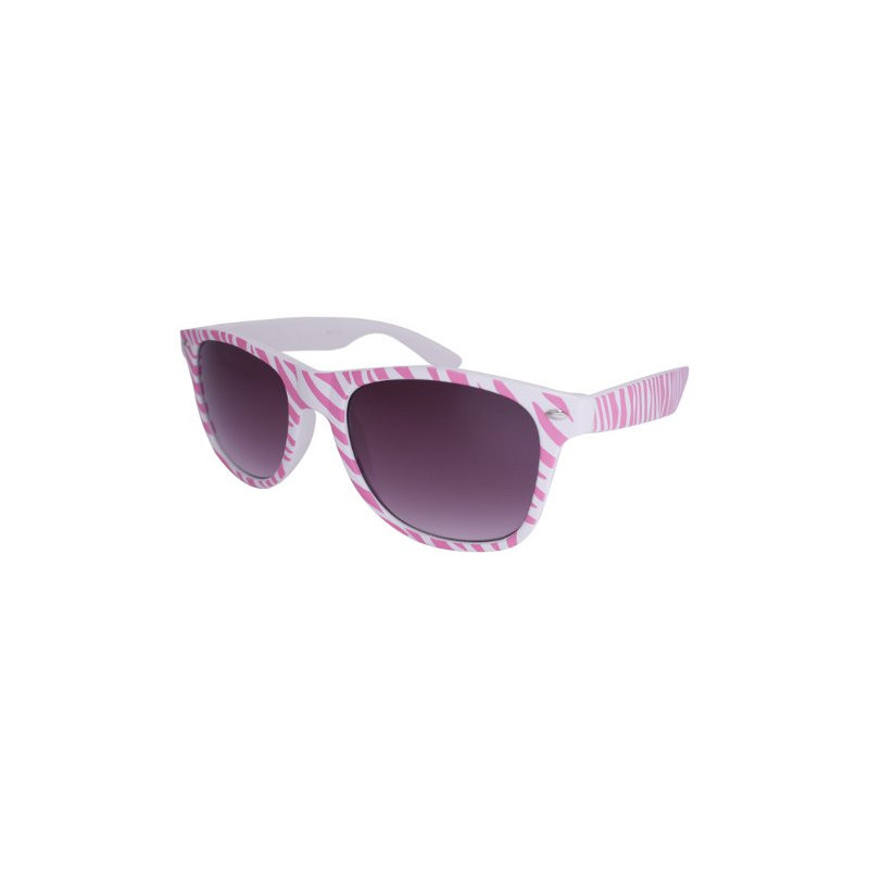 Blues Brothers Safari Zebra Designer Sonnenbrille white pink