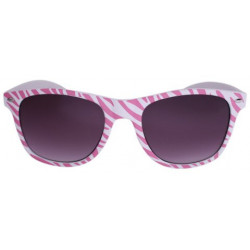 Blues Brothers Safari Zebra Designer Sonnenbrille white pink