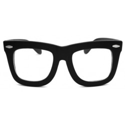 Horn Frame Wayfarer Geek Brille Nerd Style Clearlens black