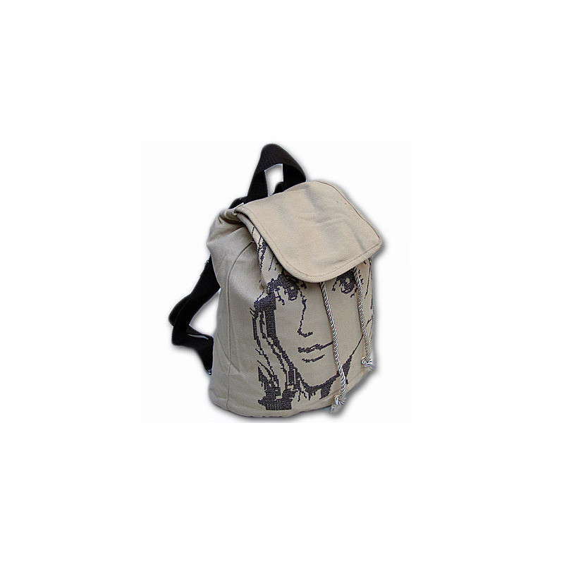 Rucksack Pop Art Tasche gesticktes Frauengesicht