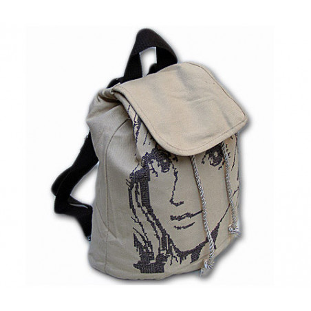 Rucksack Pop Art Tasche gesticktes Frauengesicht