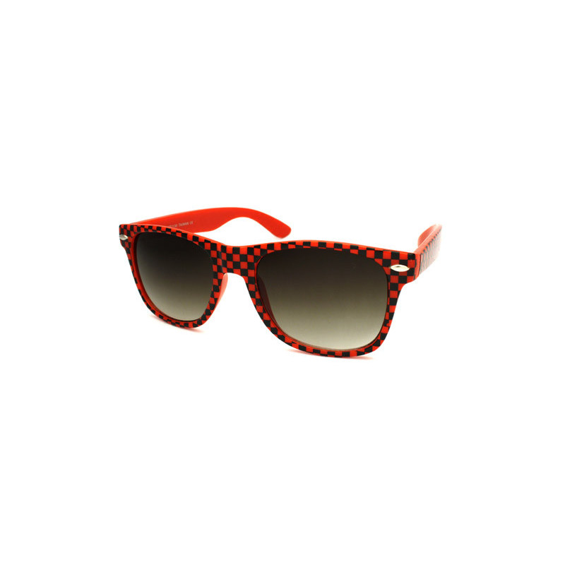 Checkers Wayfarer Blues Brothers Sonnenbrille smoke red