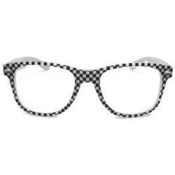 Glow Checkers Wayfarer Party Brille leuchtet in der Nacht white