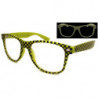 Glow Checkers Wayfarer Party Brille leuchtet in der Nacht yellow