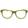 Glow Checkers Wayfarer Party Brille leuchtet in der Nacht yellow