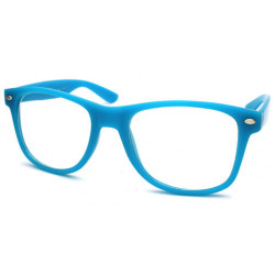 Glow Nerd Wayfarer Party Brille leuchtet in der Nacht blue