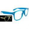 Glow Nerd Wayfarer Party Brille leuchtet in der Nacht blue