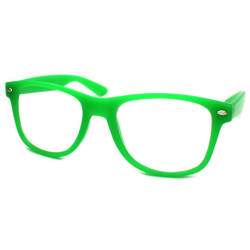 Glow Nerd Wayfarer Party Brille leuchtet in der Nacht green