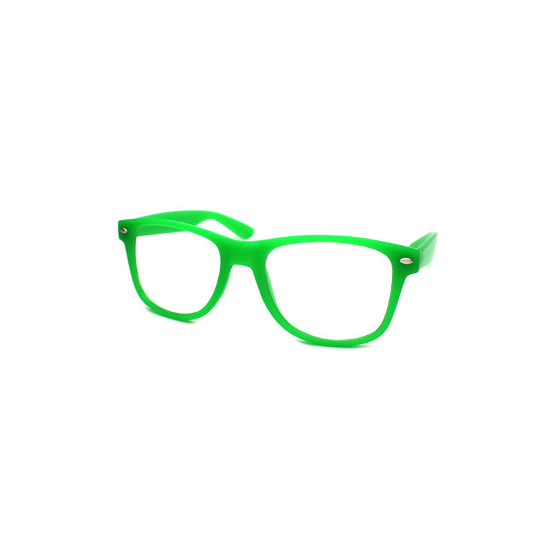 Glow Nerd Wayfarer Party Brille leuchtet in der Nacht green