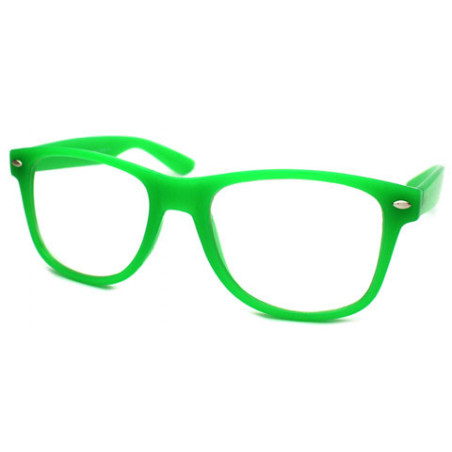 Glow Nerd Wayfarer Party Brille leuchtet in der Nacht green