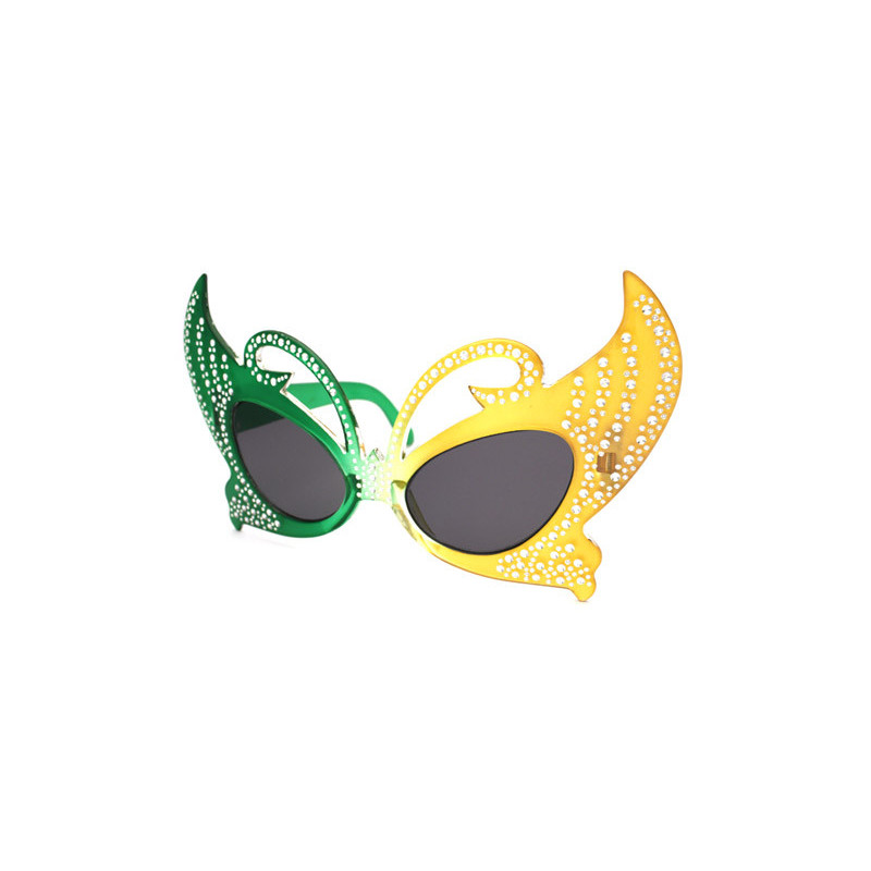 Maskenball Schmetterlings Party Sonnenbrille Big Butterfly green