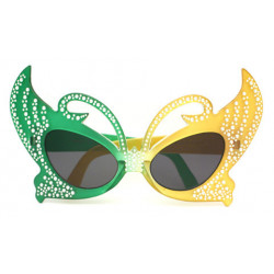 Maskenball Schmetterlings Party Sonnenbrille Big Butterfly green