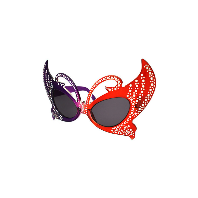 Maskenball Schmetterlings Party Sonnenbrille Big Butterfly purpl