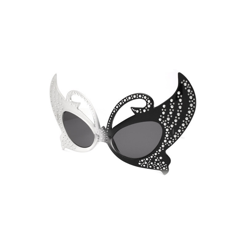 Maskenball Schmetterlings Party Sonnenbrille Big Butterfly black