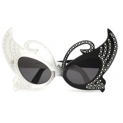 Maskenball Schmetterlings Party Sonnenbrille Big Butterfly black