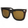 Horn Frame Wayfarer Sonnenbrille Fetter Nerd Rahmen brown