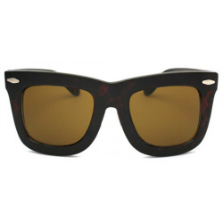 Horn Frame Wayfarer Sonnenbrille Fetter Nerd Rahmen brown