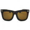 Horn Frame Wayfarer Sonnenbrille Fetter Nerd Rahmen brown