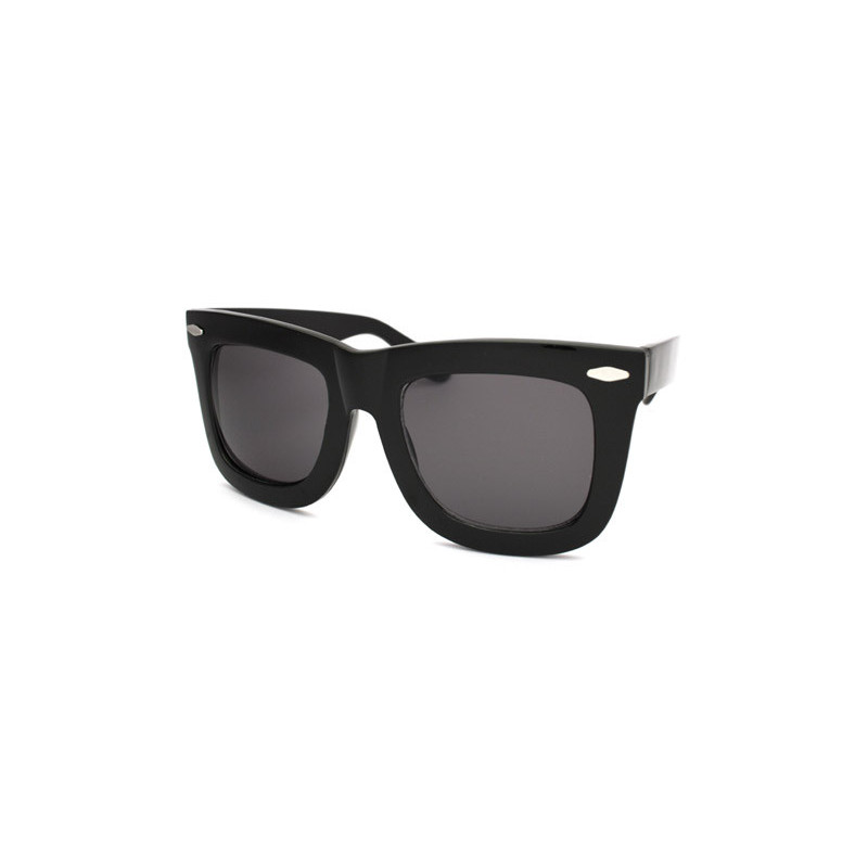 Horn Frame Wayfarer Sonnenbrille Fetter Nerd Rahmen black