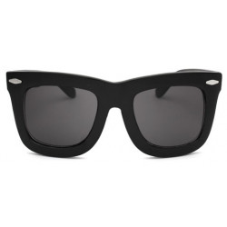 Horn Frame Wayfarer Sonnenbrille Fetter Nerd Rahmen black