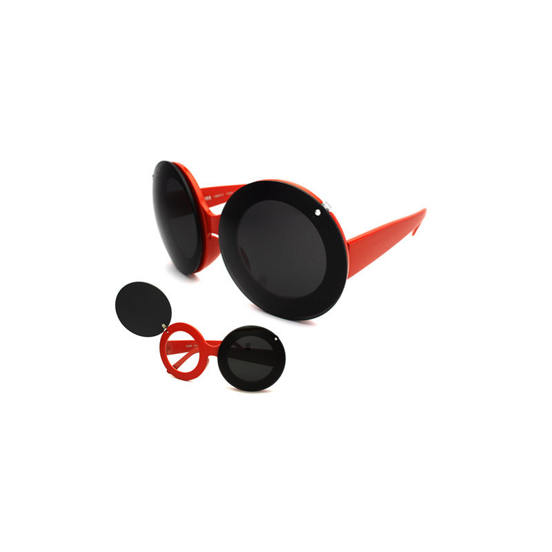 Grosse Flap Kultbrille Party Sonnenbrille Micky Mouse red