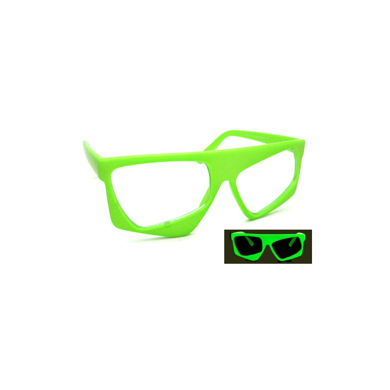 Ungleichförmige Kult Partybrille leuchtet in der Nacht green