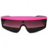 Square Window Retro Stripes Trend Sonnenbrille black-pink