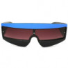 Square Window Retro Sripes Trend Sonnenbrille black-blue