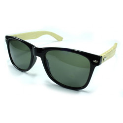 Wayfarer Sonnenbrille mit Bambus Bügeln bk-smoke