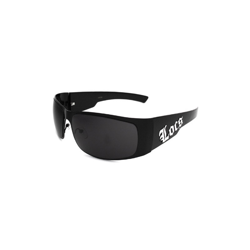 LOCS® Hardcore Designer Sonnenbrille Hybrid 52-lo black shine