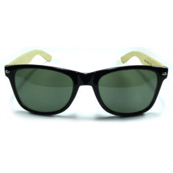 Wayfarer Sonnenbrille mit Bambus Bügeln bk-smoke