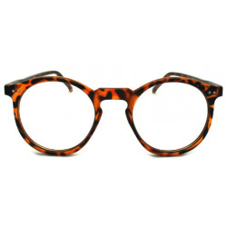 Nerd Vintage Brille Wayfarer Round Geek-Brille demi