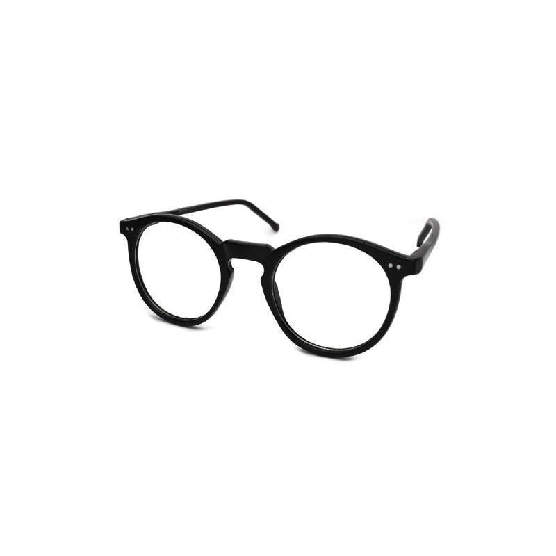 Nerd Vintage Brille Wayfarer Round Geek-Brille black