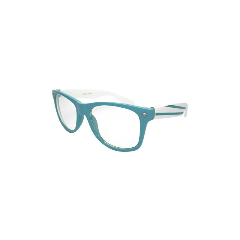 Nerd Stripe Brille Blues Brothers Wayfarer Sonnenbrille blue