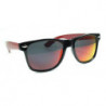 Bicolor Wayfarer Sonnenbrille ELON schwarz rot