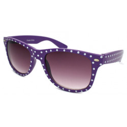 Wayfarer grosse Damen Dots Punkte Sonnenbrille purple ruby