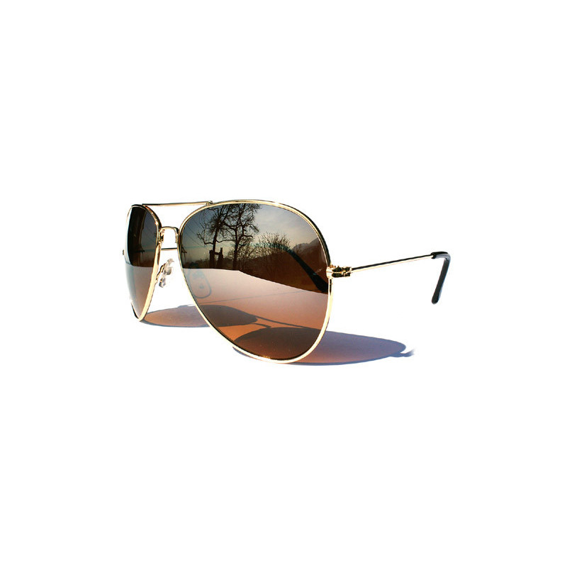Pilotenbrille Sonnenbrille mit Fahrerlinsen SilmFrame gold