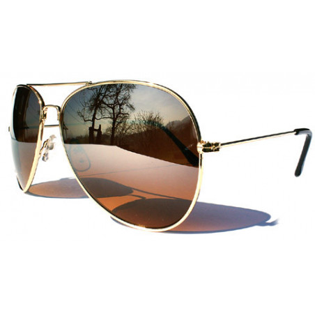 Pilotenbrille Sonnenbrille mit Fahrerlinsen SilmFrame gold