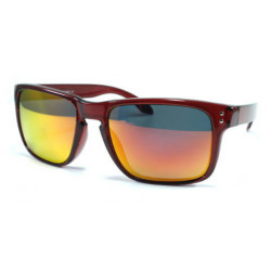 Casual Revo Wayfarer Sonnenbrille rot ice