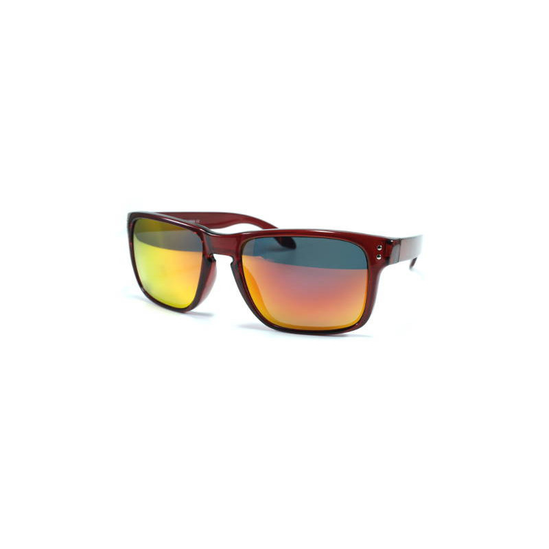 Casual Revo Wayfarer Sonnenbrille rot ice